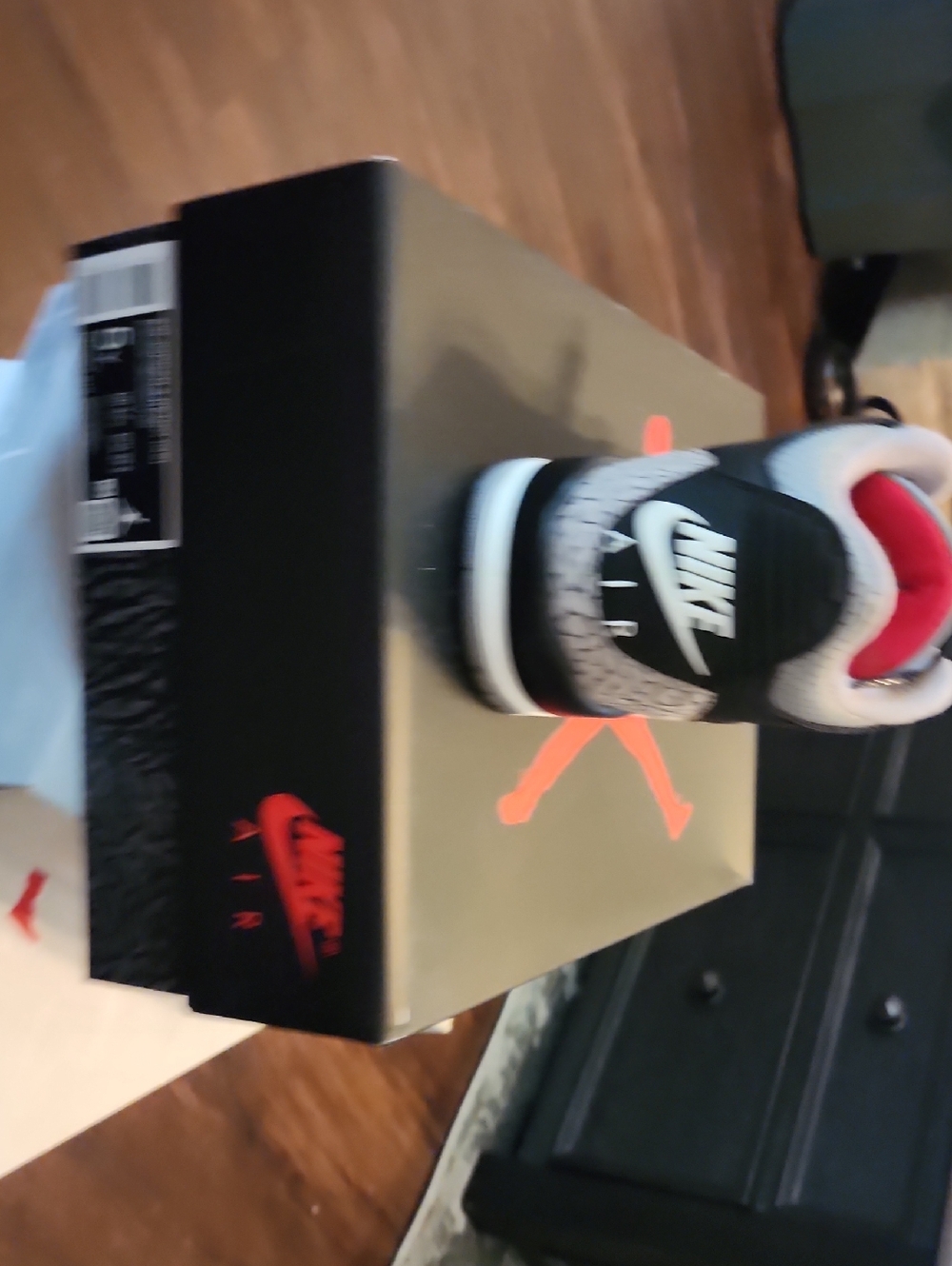 Jordan Kids Sneaker in Black, White, and Red